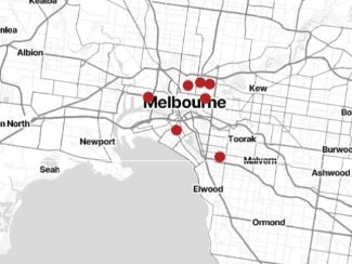 Where Melbourne’s home inavasions have been centred.