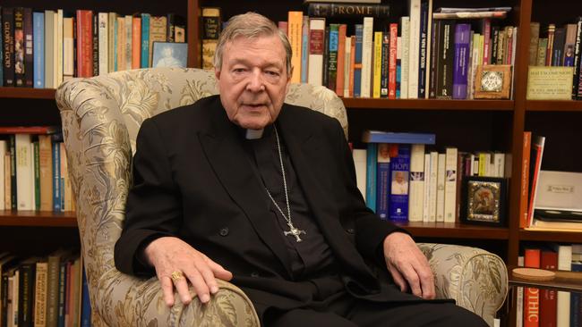 Cardinal George Pell, pictured in 2020. Gerard Henderson’s new book is a detailed but rollicking read that does question why some journalists failed to test the claims of their sources before publishing them. Picture: Victor Sokolowicz