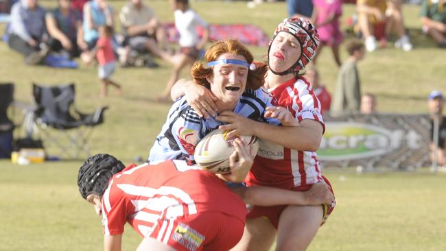 U15s South Grafton Rebels VS the Ballina Seagulls at the Group 1 Junior Rugby League grand final at the Yamba Sports Complex on Saturday.