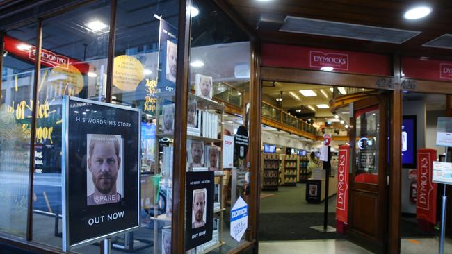 Queues never came outside Dymocks Sydney on the morning of the release of Prince Harry’s tell-all memoir, Spare. Picture: NCA NewsWire / Gaye Gerard