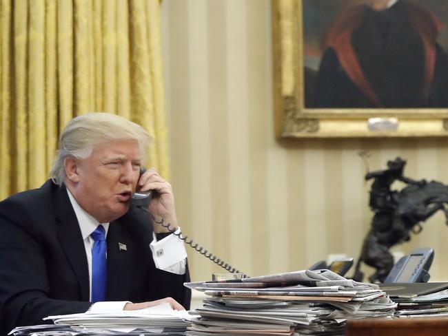 The President’s combative phone call with Malcolm Turnbull was the first sign relations might not remain as amicable. Picture: Alex Brandon