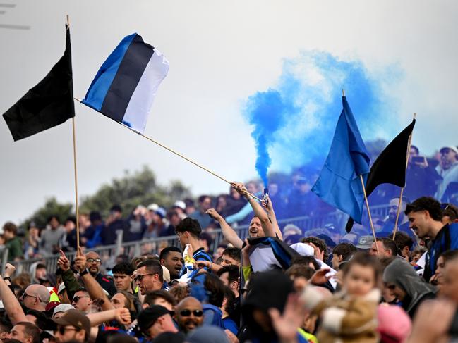 Auckland City FC fans show their support. Picture: Getty Images