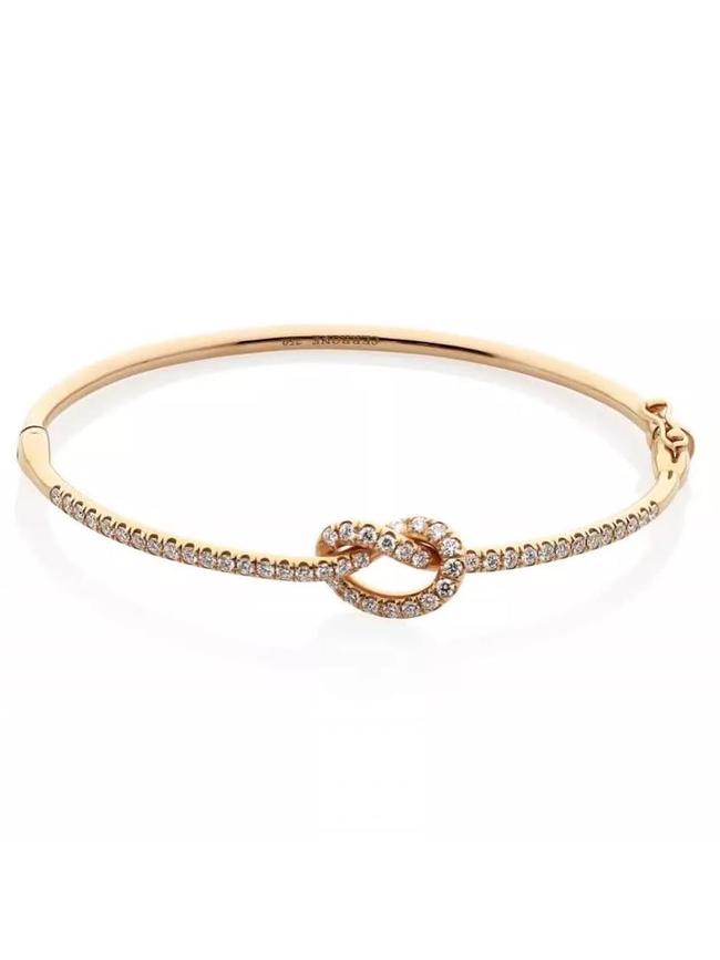 Cerrone 18ct rose Knot bracelet $900. <b>Shop now from <a href="https://www.cerrone.com.au/mothers-day/18ct-rose-gold-knot-bangle/?add_to_wishlist=804" target="_blank">Cerrone</a></b>