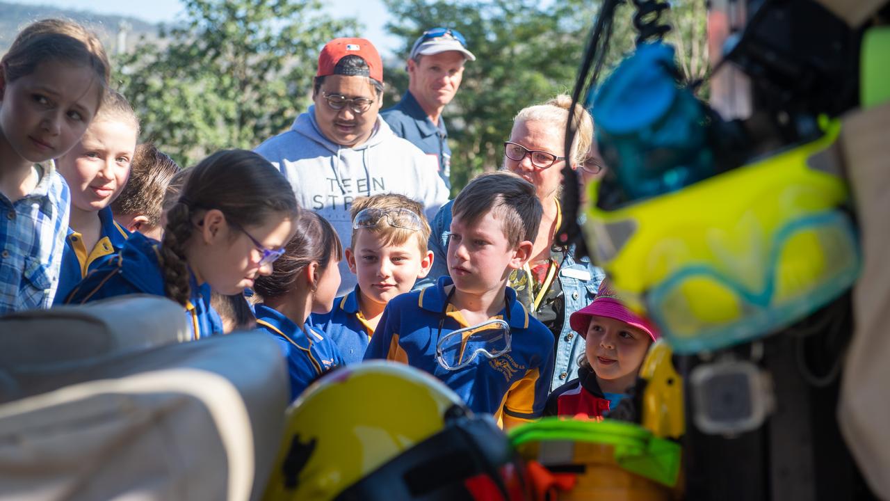 Westpac rescue helicopter lands at Mount Whitestone | The Courier Mail