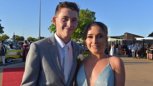 Callum Thomson and Maddison Potter at the Mackay Northern Beaches State High School formal, on Saturday October 17. Picture: Zizi Averill