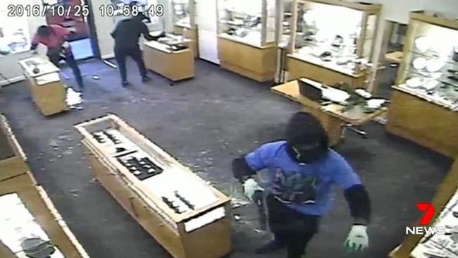 The attackers burst in with a gun, machete and hammer. Picture: @7NewsMelbourne