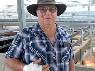 CATTLE SALES: Cliff White from Homehill Station, Glenroy, was at the CQLX Sales at Gracemere to sell some head of cattle. Picture: Chris Ison ROK200418csales2