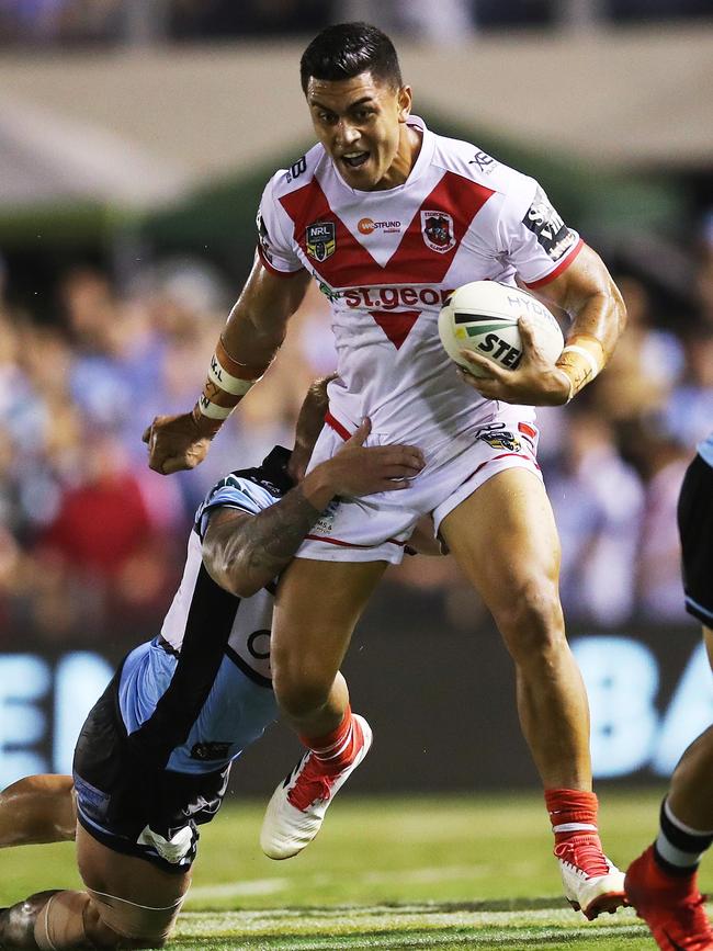 Lafai in action for the St George Illawarra Dragons. Picture: Phil Hillyard