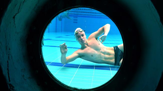 Rackley’s Samuel Short in the pool at Centenary Swimming Pool. Picture, John Gass