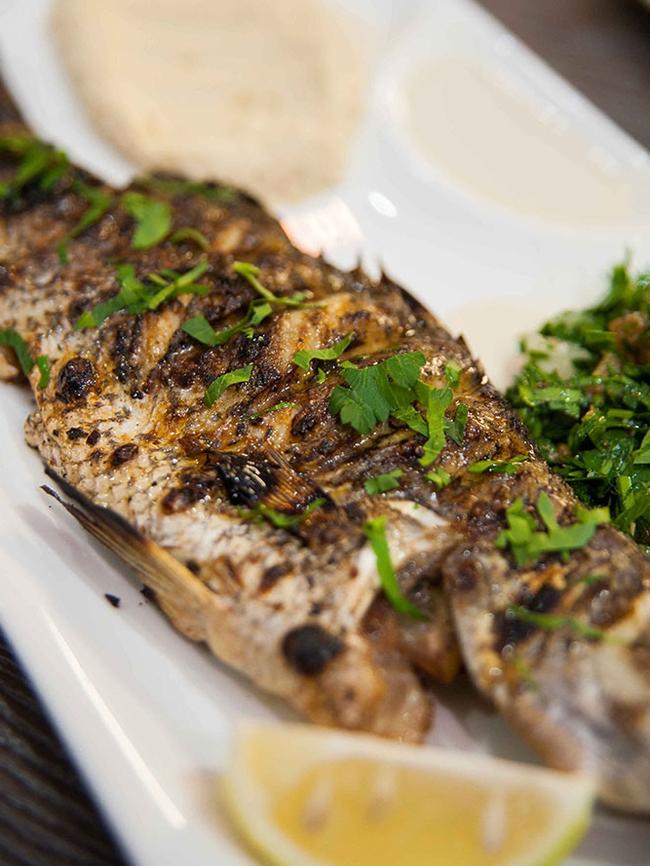 Frank's Lebanese Restaurant grilled fish. Picture: Supplied