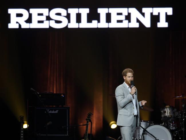 HRH Prince Harry pictured as the ceremony ends. Picture: Sam Ruttyn