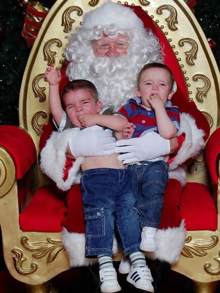 Twin boys, twin reactions. Picture: Kristy Salopek