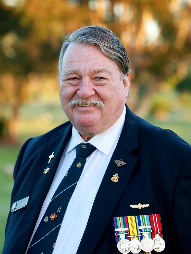 Rooty Hill RSL Sub Branch senior vice president Peter Hamrol with his Vietnam War medals after the Anzac Day dawn service at Pinegrove Memorial Park in Minchinbury. Picture: Angelo Velardo