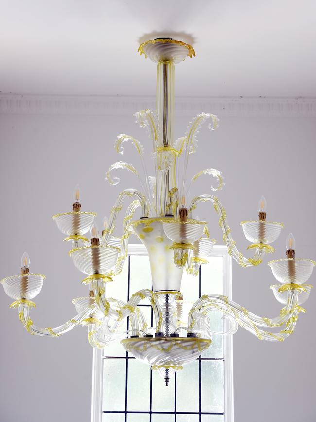 A Murano glass chandelier. Picture: Sam Ruttyn