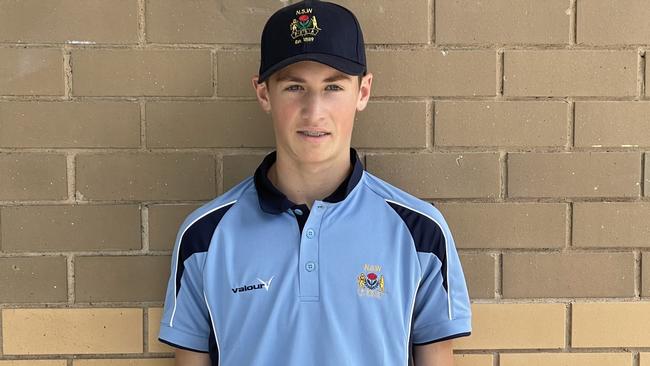 Archie Hetherington, NSW PSSA u12 Boys Cricket Team to play School Sports Australia u12 national titles in Ballarat 2022, picture at Raby Oval, Raby NSW, 16 November 2022. Picture: Jason Hosken (News Corp)