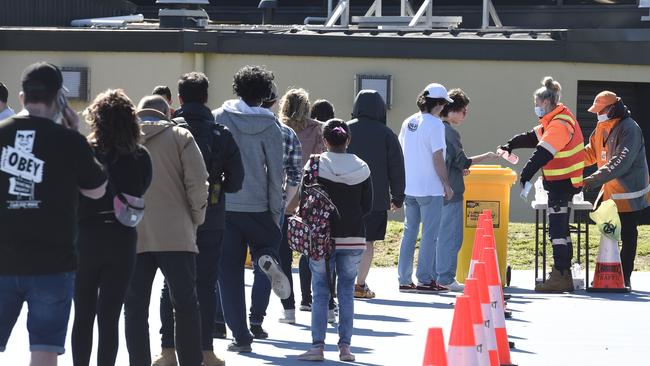 Young people are being urged to get vaccinated. Picture: Andrew Henshaw