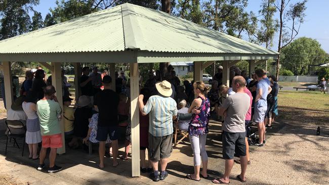 Salisbury residents rally to protest about the proposed development at Rosebank Square. Photo: Dave Roach 