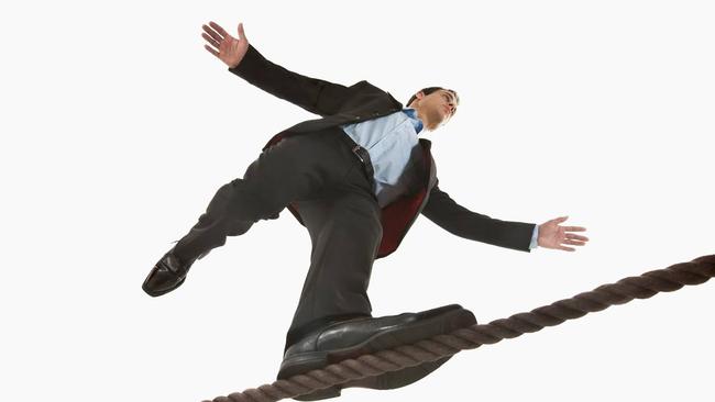 The ASX managed to walk the tightrope today, recovering from a small dip to finish up 0.13pc. Pic: Getty Images