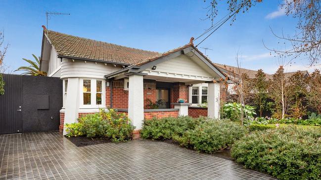 20 Heaton Avenue, Elwood has traditional California bungalow appeal at the front.