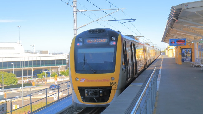 train travel from brisbane airport to gold coast