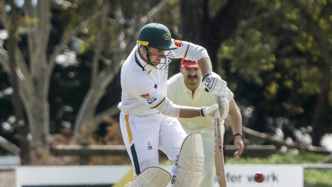 Jayden Hayes batting for Ballarat Redan Cricket Club. Picture: Valeriu Campan