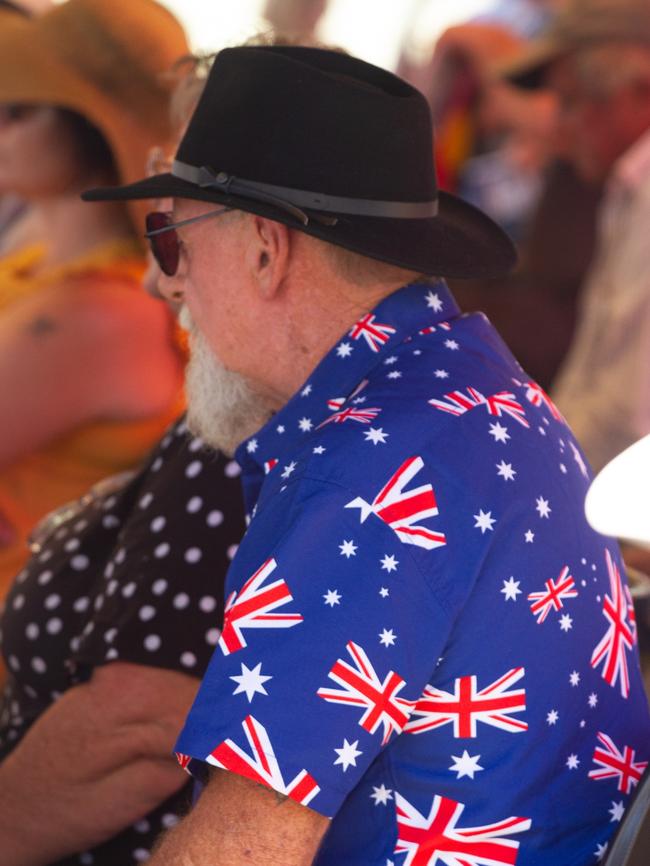 Attendees to the Australia Day celebration wore their best aussie gear.