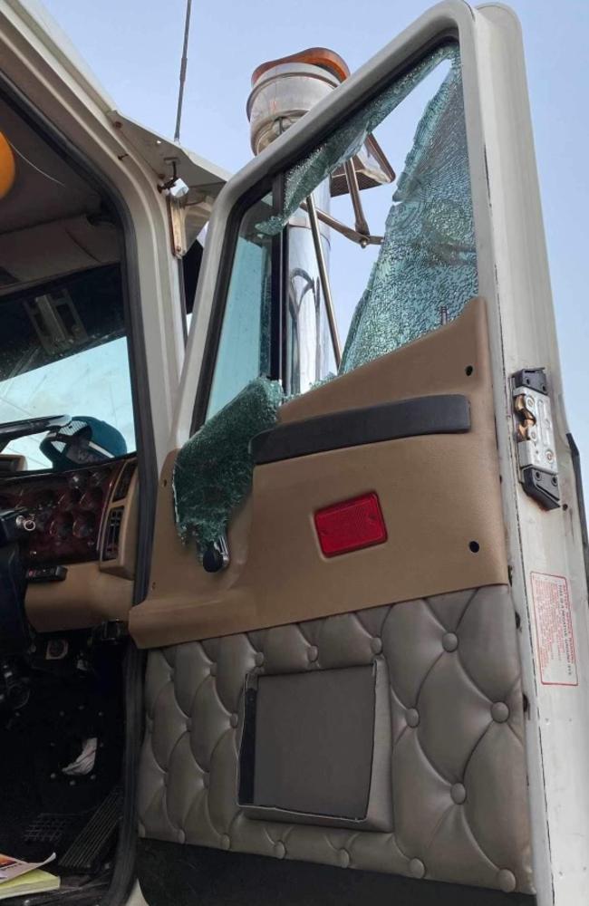 Stanes Transport says it will not return to Yuendumu without police escort after a truckie was allegedly ambushed by a large group of youths. Picture: Supplied.