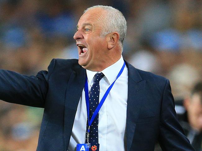 Graham Arnold, Coach of Sydney FC  during the A League Grand Final, Sydney FC v Melbourne Victory at Allianz Stadium, Sydney. pic Mark Evans