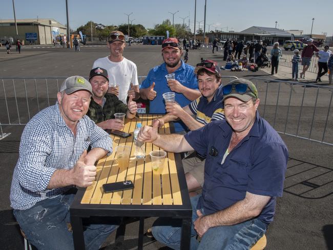 Tim Cosgrave, Evan Kershaw, James Molloy, Daniel Hall, Justin Hobson, John Moloney Mildura Air Show 2024. Picture: Noel Fisher.