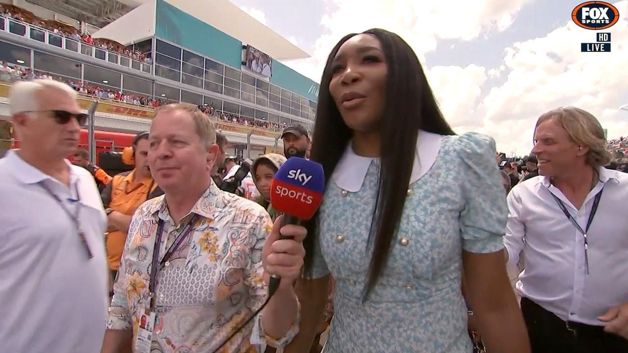 Serena Williams has finally shaken the igominy of a Brundle grid walk chat.