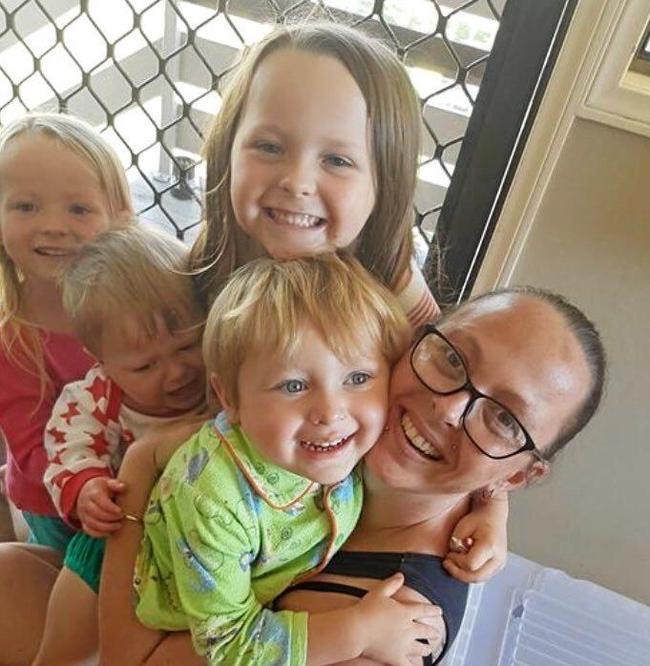 SAD LOSS: Hervey Bay's Charmaine Harris McLeod with her four children, Aaleyn, Matilda, Wyatt and Zaidok were killed in a crash last month. Picture: Contributed