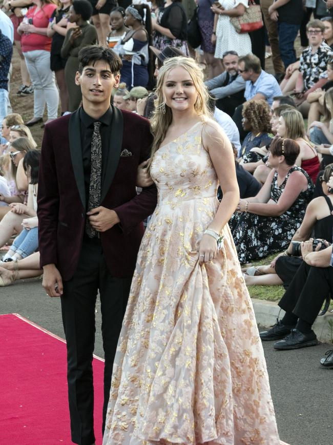 Harristown High School formal 2020 at Highfields Cultural Centre. Georgia Collins and Mohamed Elamir.