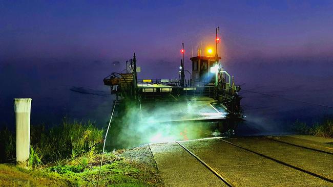 A frosty morning as the ferry operates on the river. Picture: Susan Polsen