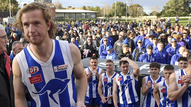 Best on ground Oak Park’s Jedd Taylor. Picture: Andy Brownbill