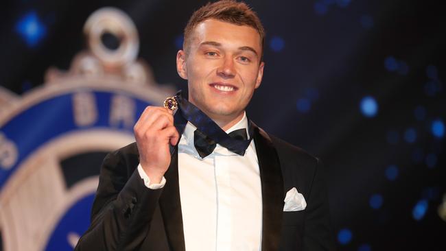 Patrick Cripps with the Brownlow Medal.