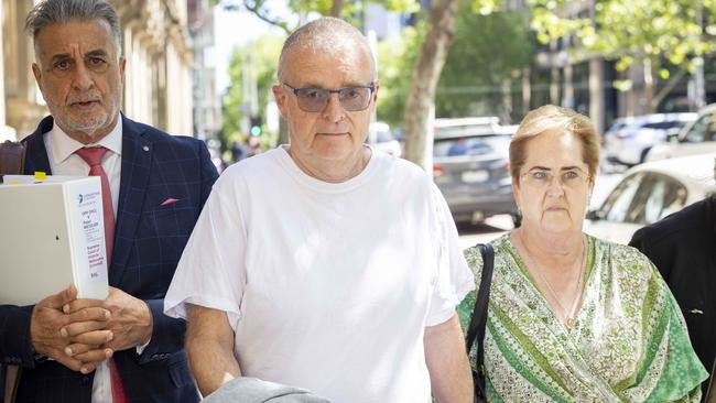 Peter Wetzler leaves the Supreme Court on Wednesday with his family and lawyer after being granted bail. Picture: Wayne Taylor