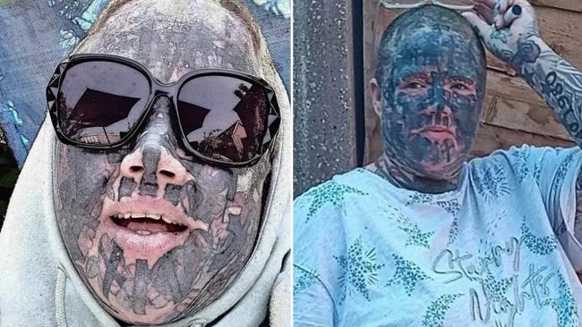 Her over 800 tattoos have prevented her from getting work, and resulted in her being banned from her kids' school. Photo: supplied