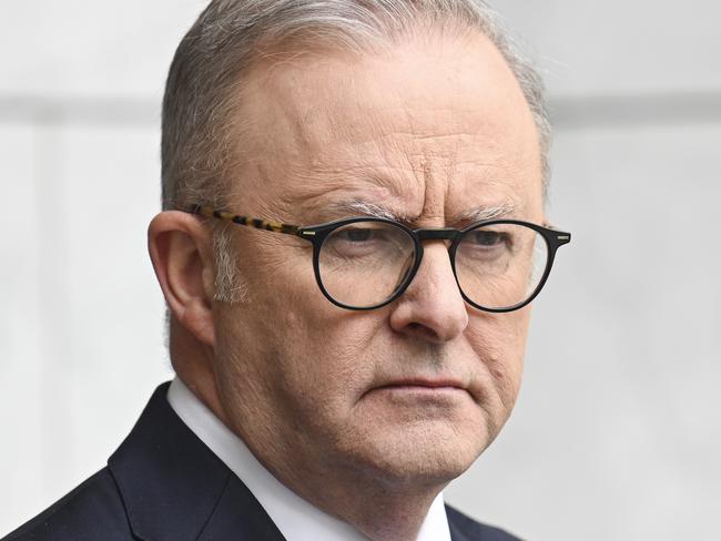 CANBERRA, Australia - NewsWire Photos - September 12, 2024: The Prime Minister, Anthony Albanese, Treasurer, Jim Chalmers, and the Minister for Aged Care, Anika Wells hold a press conference at Parliament House in Canberra. Picture: NewsWire / Martin Ollman