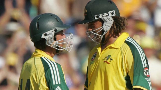 Ricky Ponting (left) says the CA administration in 2008 let down Symonds.