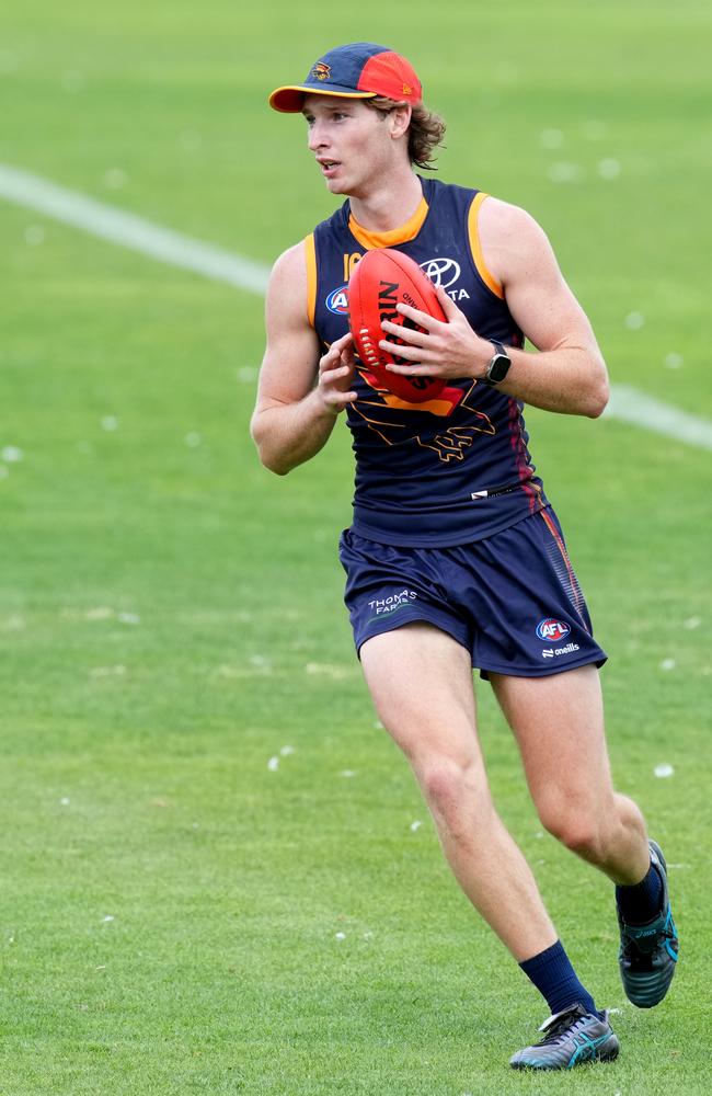 Crows training at West Lakes - Max Michalanney. 9 January 2025. Picture: Dean Martin