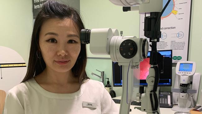 Optometrist Jenny Chiang from Specsavers Warriewood. Picture: Julie Cross