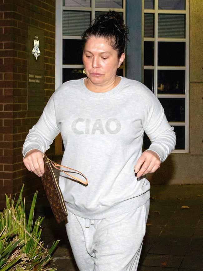 Williams attending Moonee Ponds Police Station as per her bail conditions. Picture: Mark Stewart