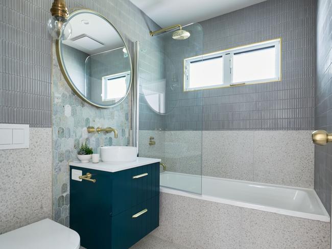 The new bathroom in the Greystanes house. Picture: supplied by Foxtel.