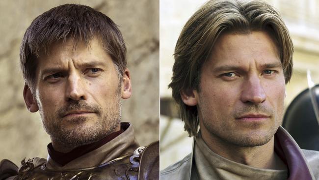 Jaime Lannister got noticeably less blond as GoT progressed. Picture: HBO via AP