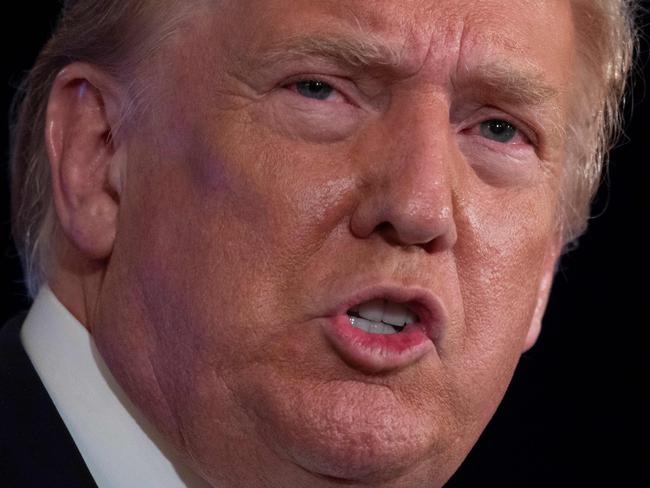 US President Donald Trump speaks during a news conference in Bedminster, New Jersey, on August 7, 2020. (Photo by JIM WATSON / AFP)