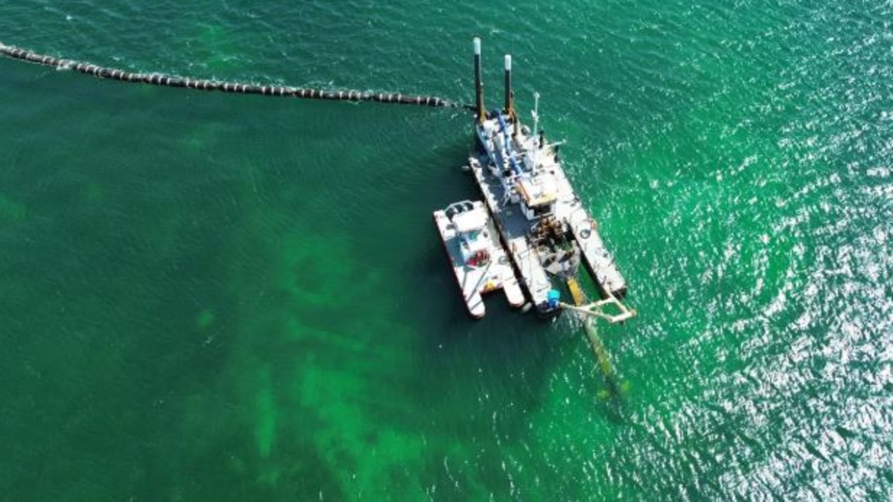 Whistleblowers fear sand dredging off the coast of West Beach is to blame for the sudden death of marine life. Picture: Department for Environment and Water