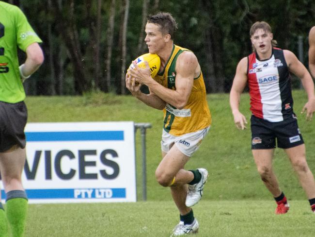 Star Saints defender Kieren Parnell cannot wait to face Wanderers in the 2020-21 NTFL Preliminary Final at TIO Stadium on Saturday night. Picture: Celina Whan/AFLNT Media