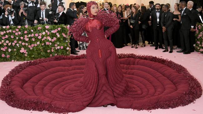 When asked how big she wanted her 2019 Met Gala dress to be, US rapper Cardi B just replied: “Yes”. Picture: Getty.