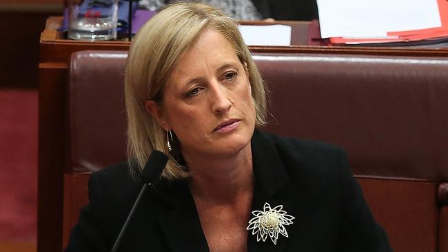 Katy Gallagher in the Senate in December, when she referred herself to the High Court.