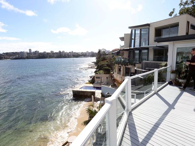 JULY 13, 2024: 15 Addison Rd, Manly. This luxury house is one of the few properties in Manly with a private sandy beach.Picture: Damian Shaw